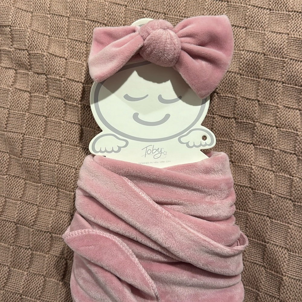 Swaddle with matching headband
